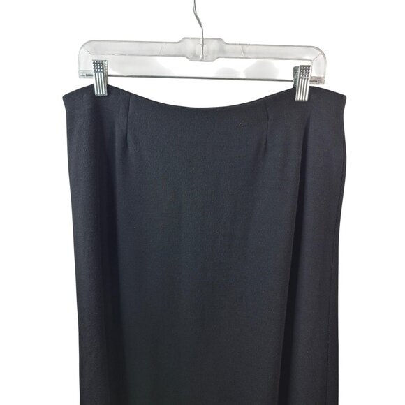 Eileen Fisher Womens Skirt Size L Knit Wool Blend Pull On Midi Length Career - Picture 3 of 7